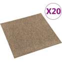 vidaXL Tapijttegels 20 st 5 m² beige