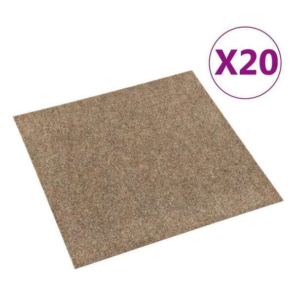 vidaXL Tapijttegels 20 st 5 m² beige vidaXL Tapijttegels 20 st 5 m² beige