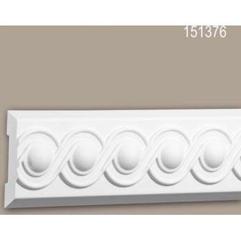 Wandlijst 151376 Profhome Lijstwerk Sierlijst Frieslijst neo-classicisme stijl wit 2 m