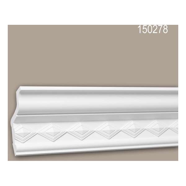 Kroonlijst 150278 Profhome Sierlijst Lijstwerk neo-classicisme stijl wit 2 m Kroonlijst 150278 Profhome Sierlijst Lijstwerk neo-classicisme stijl wit 2 m