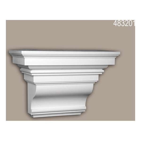 Console Profhome 483201 Exterieur lijstwerk Sierelement Gevelelement Ionische stijl wit Console Profhome 483201 Exterieur lijstwerk Sierelement Gevelelement Ionische stijl wit