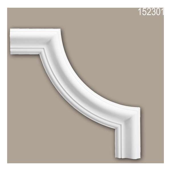Hoekstuk 152301 Profhome Sierelement neo-classicisme stijl wit Hoekstuk 152301 Profhome Sierelement neo-classicisme stijl wit