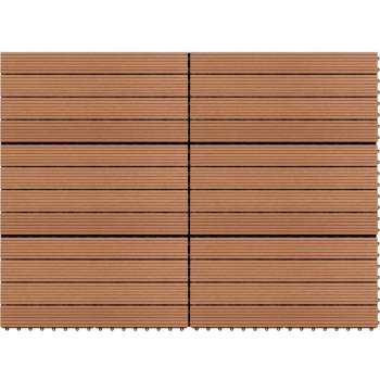 vidaXL Tegels 6 st 1m² 60x30 cm HKC bruin