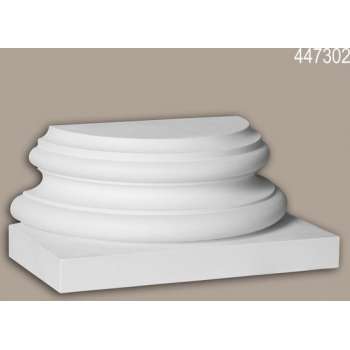 Halve zuilen voetstuk Profhome 447302 Gevellijst Zuil Gevelelement Corinthische stijl wit