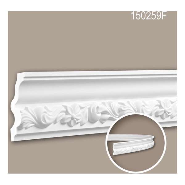 Kroonlijst 150259F Profhome Lijstwerk flexibele lijst Sierlijst rococo barok stijl wit 2 m Kroonlijst 150259F Profhome Lijstwerk flexibele lijst Sierlijst rococo barok stijl wit 2 m