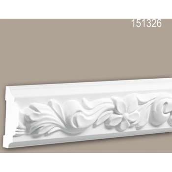Wandlijst 151326 Profhome Lijstwerk Sierlijst rococo barok stijl wit 2 m