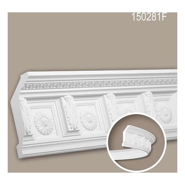 Kroonlijst 150281F Profhome Lijstwerk flexibele lijst Sierlijst tijdeloos klassieke stijl wit 2 m Kroonlijst 150281F Profhome Lijstwerk flexibele lijst Sierlijst tijdeloos klassieke stijl wit 2 m