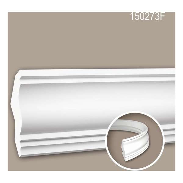 Kroonlijst 150273F Profhome Lijstwerk flexibele lijst Sierlijst neo-classicisme stijl wit 2 m Kroonlijst 150273F Profhome Lijstwerk flexibele lijst Sierlijst neo-classicisme stijl wit 2 m