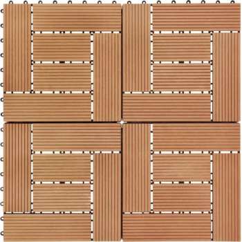 Terrastegels 30x30 cm 1 m² HKC teakkleur 11 st