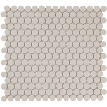 The Mosaic Factory London mozaïektegel 1.9x0.5x0.5cm voor vloer voor binnen en buiten Rond Keramiek Wit