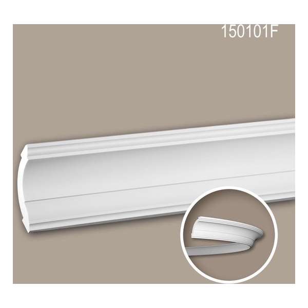 Kroonlijst 150101F Profhome Sierlijst flexibele lijst Lijstwerk neo-classicisme stijl wit 2 m Kroonlijst 150101F Profhome Sierlijst flexibele lijst Lijstwerk neo-classicisme stijl wit 2 m