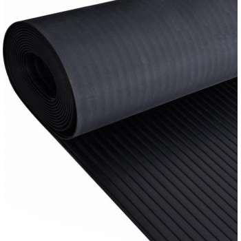 Rubberen anti-slip vloermat 2x1m breed geribbeld