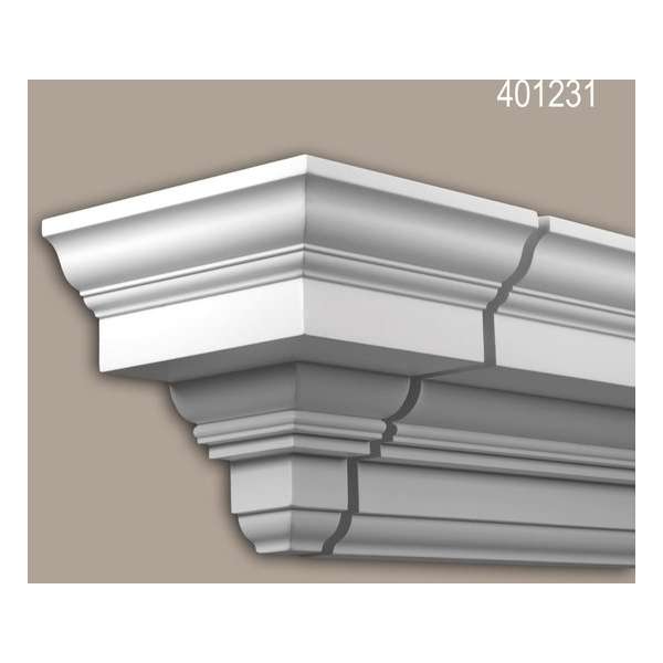 Eindelement Profhome 401231 Exterieur lijstwerk Sierelement Gevelelement neo-classicisme stijl wit Eindelement Profhome 401231 Exterieur lijstwerk Sierelement Gevelelement neo-classicisme stijl wit