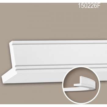 Kroonlijst 150226F Profhome Lijstwerk flexibele lijst Sierlijst modern design wit 2 m