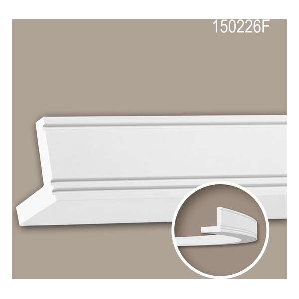 Kroonlijst 150226F Profhome Lijstwerk flexibele lijst Sierlijst modern design wit 2 m Kroonlijst 150226F Profhome Lijstwerk flexibele lijst Sierlijst modern design wit 2 m