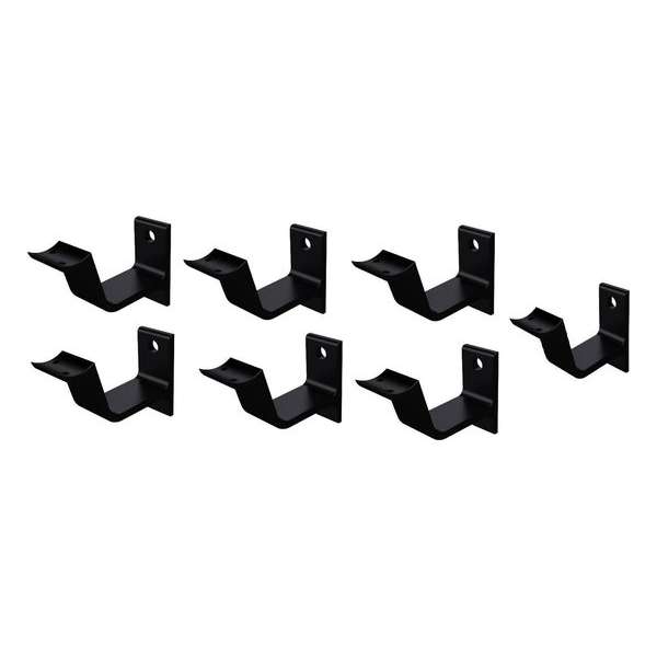 Leuninghouder zwart - Keilboutbevestiging - Hol zadel Hermeta - 7 stuks Leuninghouder zwart - Keilboutbevestiging - Hol zadel Hermeta - 7 stuks