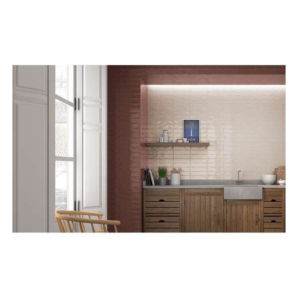 1m² - Wandtegels Keuken / Badkamer Allegro Beige Glans - 7,5x30 cm 1m² - Wandtegels Keuken / Badkamer Allegro Beige Glans - 7,5x30 cm