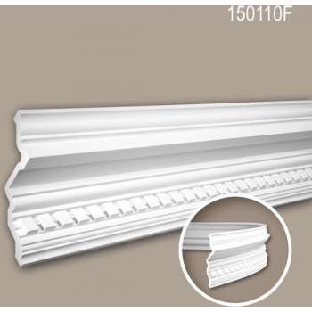 Kroonlijst 150110F Profhome Sierlijst flexibele lijst Lijstwerk neo-classicisme stijl wit 2 m