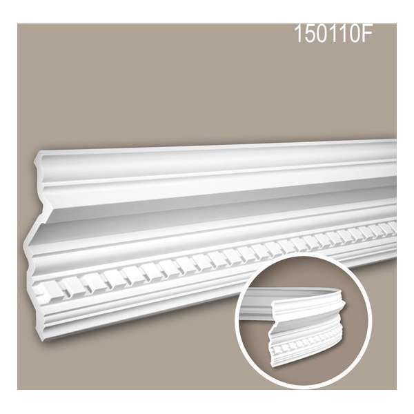 Kroonlijst 150110F Profhome Sierlijst flexibele lijst Lijstwerk neo-classicisme stijl wit 2 m Kroonlijst 150110F Profhome Sierlijst flexibele lijst Lijstwerk neo-classicisme stijl wit 2 m