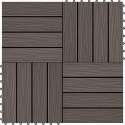 vidaXL Terrastegels diep reliëf 30x30 cm 1 m² HKC donkerbruin 11 st