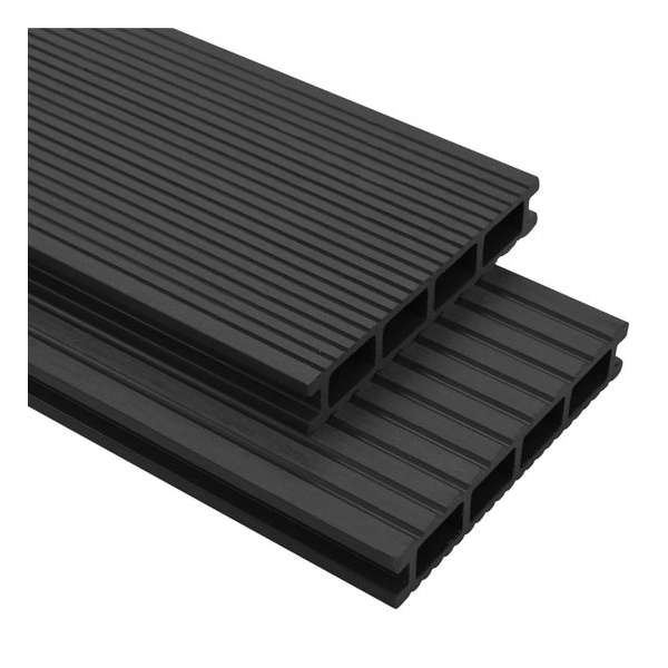 vidaXL Terrasplanken HKC met accessoires 40 m² 4 m antraciet vidaXL Terrasplanken HKC met accessoires 40 m² 4 m antraciet