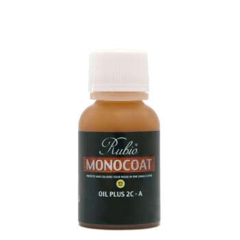 Rubio Monocoat Oil + 2C - comp. A - GOLD / plastic flesje 20 ml / Kleur: Smoked Oak / Riga vloeren en kozijnen