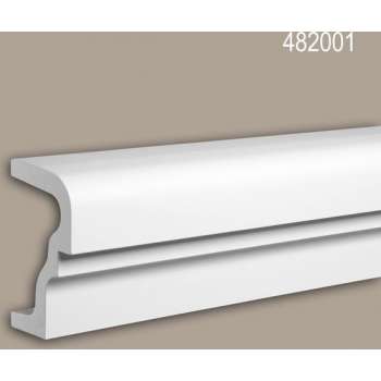 Raamrichel Profhome 482001 Exterieur lijstwerk Gevelelement Sierelement modern design wit 2 m