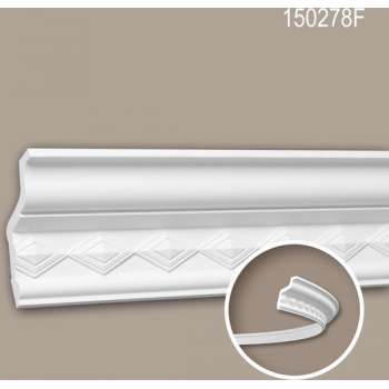 Kroonlijst 150278F Profhome Lijstwerk flexibele lijst Sierlijst neo-classicisme stijl wit 2 m