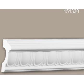 Wandlijst 151330 Profhome Lijstwerk Sierlijst tijdeloos klassieke stijl wit 2 m