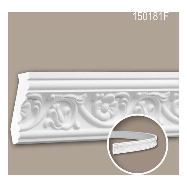 Kroonlijst 150181F Profhome Sierlijst flexibele lijst Lijstwerk tijdeloos klassieke stijl wit 2 m Kroonlijst 150181F Profhome Sierlijst flexibele lijst Lijstwerk tijdeloos klassieke stijl wit 2 m