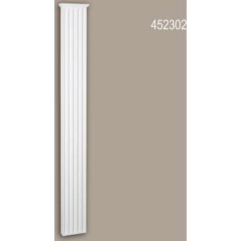 Pilaster schacht Profhome 452302 Gevelelement Pilaster Wandpijler Exterieur lijstwerk Corinthische stijl wit