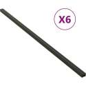 vidaXL Onderligger 6 st 170x8,5x4,5 cm HKC zwart