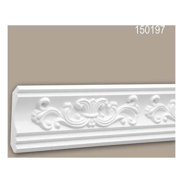 Kroonlijst 150197 Profhome Sierlijst Lijstwerk neo-renaissance stijl wit 2 m Kroonlijst 150197 Profhome Sierlijst Lijstwerk neo-renaissance stijl wit 2 m