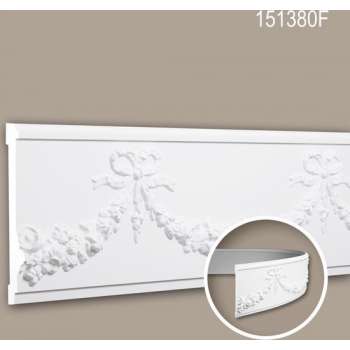 Wandlijst 151380F Profhome Lijstwerk flexibele lijst Sierlijst neo-empire stijl wit 2 m