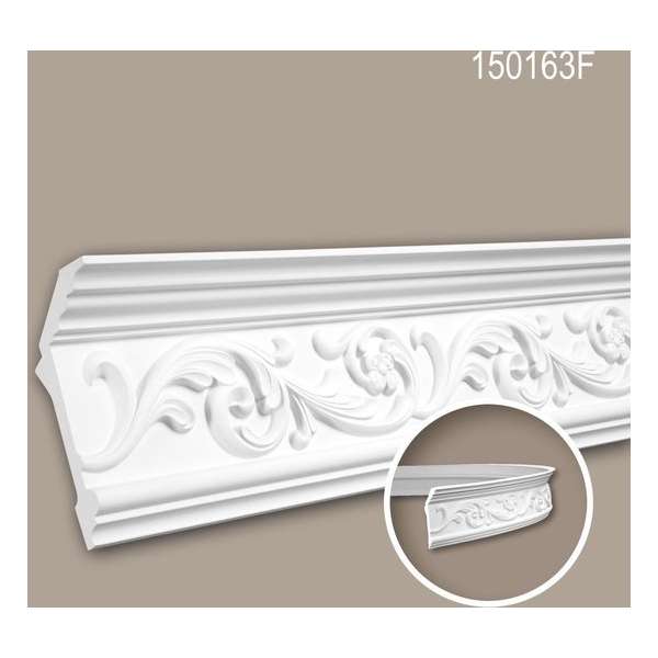 Kroonlijst 150163F Profhome Sierlijst flexibele lijst Lijstwerk rococo barok stijl wit 2 m Kroonlijst 150163F Profhome Sierlijst flexibele lijst Lijstwerk rococo barok stijl wit 2 m