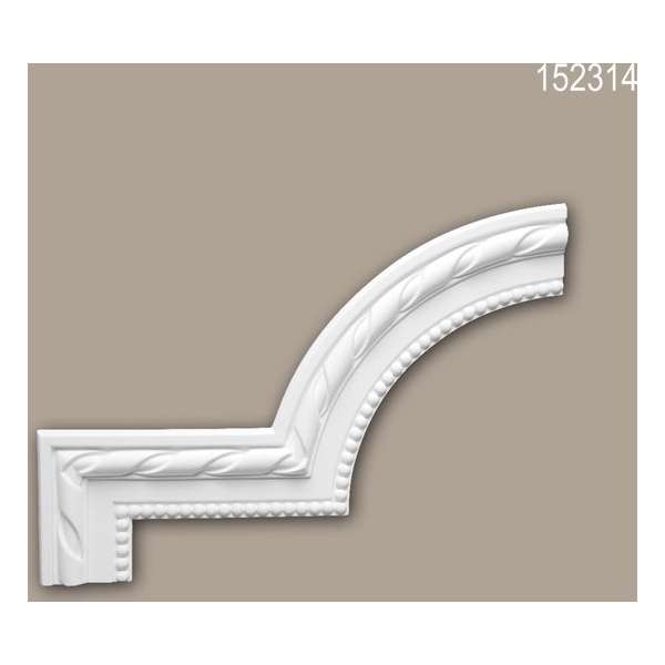 Hoekstuk 152314 Profhome Sierelement neo-classicisme stijl wit Hoekstuk 152314 Profhome Sierelement neo-classicisme stijl wit