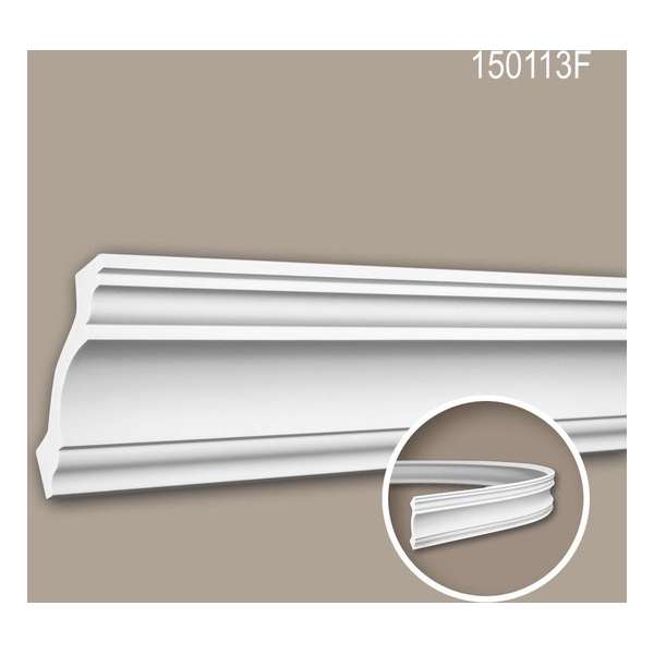 Kroonlijst 150113F Profhome Sierlijst flexibele lijst Lijstwerk neo-classicisme stijl wit 2 m Kroonlijst 150113F Profhome Sierlijst flexibele lijst Lijstwerk neo-classicisme stijl wit 2 m