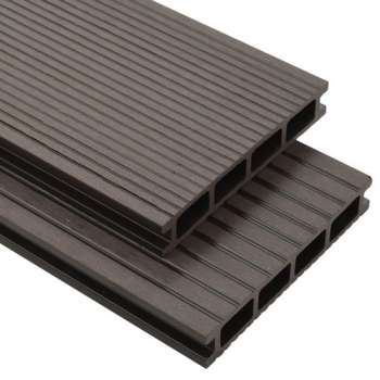Terrasplanken HKC met accessoires 10 m² 4 m donkerbruin
