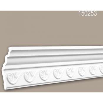 Kroonlijst 150253 Profhome Sierlijst Lijstwerk neo-empire stijl wit 2 m