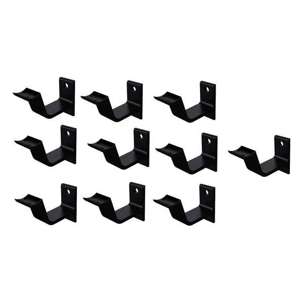 Leuninghouder zwart - Keilboutbevestiging - Hol zadel Hermeta - 10 stuks Leuninghouder zwart - Keilboutbevestiging - Hol zadel Hermeta - 10 stuks