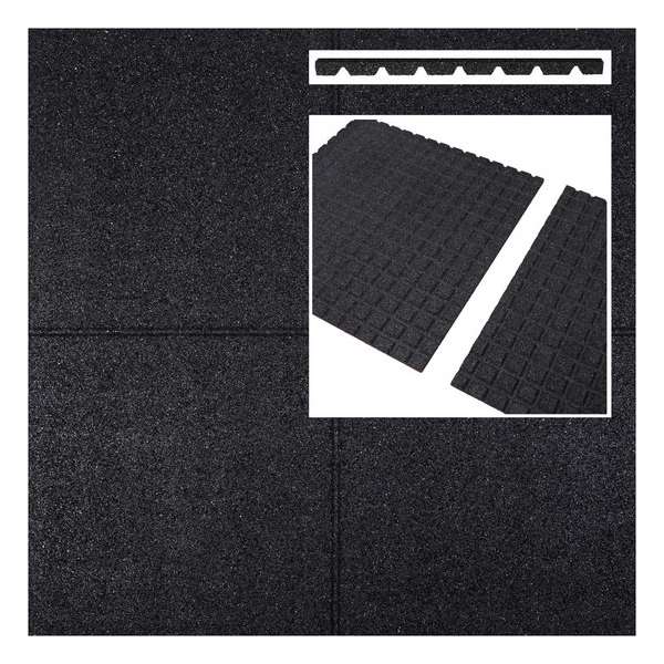 Intergard - Rubberen tegels zwart 1000x1000x25mm prijs per m2 Intergard - Rubberen tegels zwart 1000x1000x25mm prijs per m2