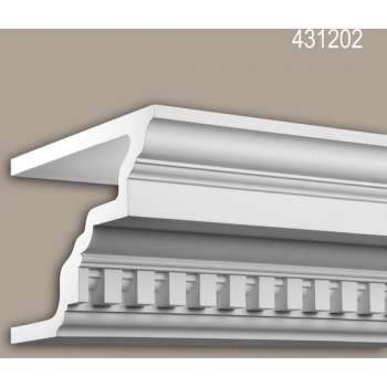 Kroonlijst Profhome 431202 Gevel profiel Sierlijst Lijstwerk tijdeloos klassieke stijl wit 2 m