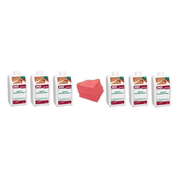HG parket krachtreiniger (HG product 55) Doos 6 Stuks + 10 Microvezeldoeken