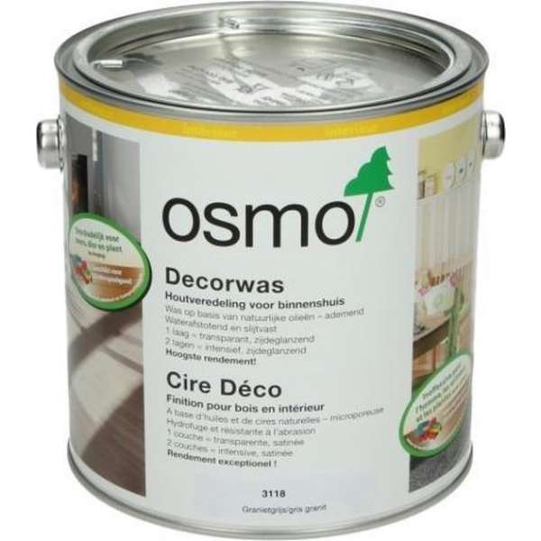 OSMO Decorwas TR3118 Granietgrijs 2,5L OSMO Decorwas TR3118 Granietgrijs 2,5L