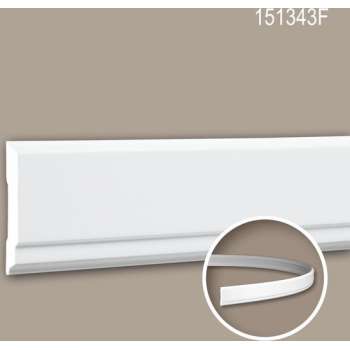 Wandlijst 151343F Profhome Lijstwerk flexibele lijst Sierlijst modern design wit 2 m