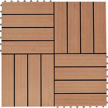 Terrastegels 30x30 cm 1 m² HKC teakkleur 11 st