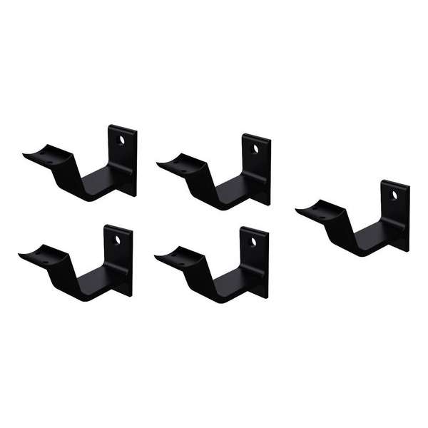 Leuninghouder zwart - Keilboutbevestiging - Hol zadel Hermeta - 5 stuks Leuninghouder zwart - Keilboutbevestiging - Hol zadel Hermeta - 5 stuks