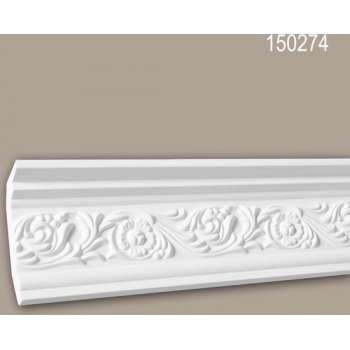 Kroonlijst 150274 Profhome Sierlijst Lijstwerk rococo barok stijl wit 2 m