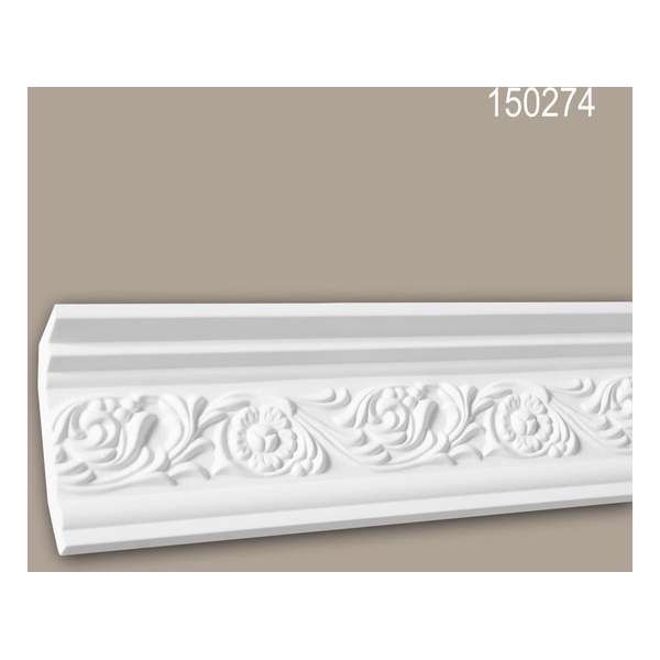 Kroonlijst 150274 Profhome Sierlijst Lijstwerk rococo barok stijl wit 2 m Kroonlijst 150274 Profhome Sierlijst Lijstwerk rococo barok stijl wit 2 m