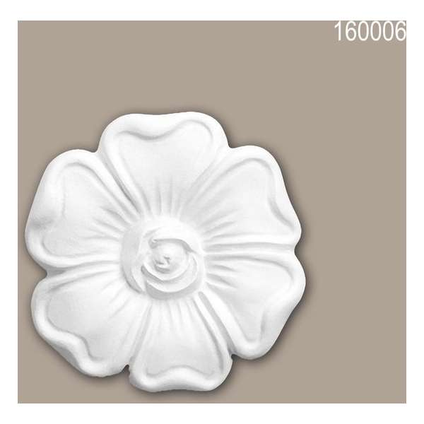 Decorative element 160006 Profhome Rozet tijdeloos klassieke stijl wit Ø 6 cm Decorative element 160006 Profhome Rozet tijdeloos klassieke stijl wit Ø 6 cm
